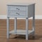 Baxton Studio Willow Transitional Light Grey Finished 2-Drawer Wood Nightstand 163-9033 - alternate 9